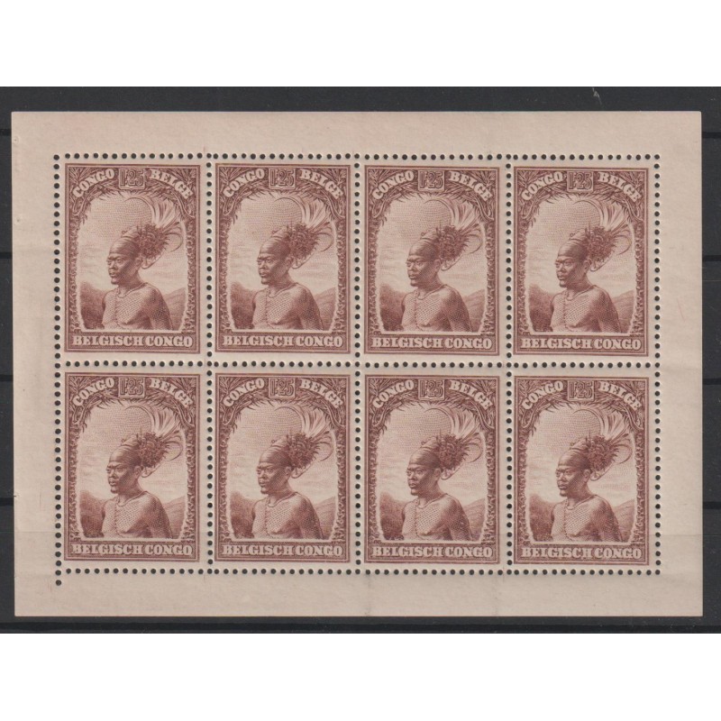 1931 - CONGO - Sheet - COB 177** - SCOTT 148b - MNH