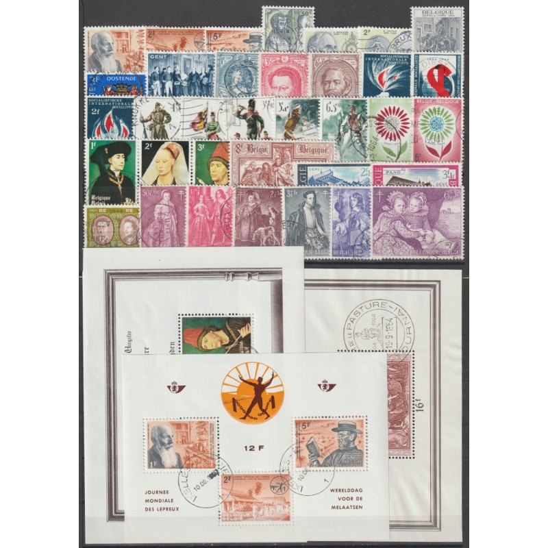 1964 - Year set - 35 stamps + 3 sheets