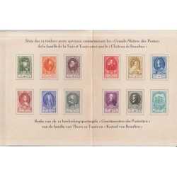 1952 - COB LX13** - SCOTT 449a + 435/45 + B514 - Feuillet de luxe