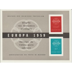 1959 - COB LX30** - SCOTT 536/7 - EUROPA - Feuillet de luxe