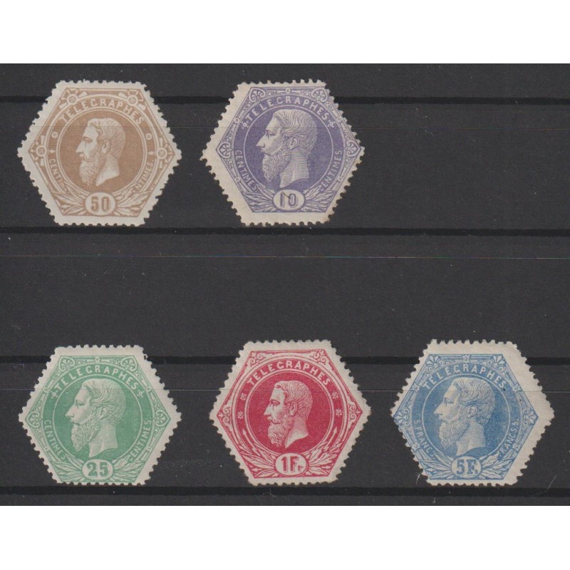1871 - Telegraph - COB TG3A/7A** - Very nice stamps - aniline ink - MNH