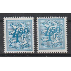 1974 - COB 1745 + 1745a** - Scott 425 - Blue and light blue - MNH