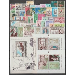 1966** - Year set - 44 stamps + 3 sheets - MNH