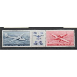 1951 - Air Post - COB PA26/7** - SCOTT C12A - MNH