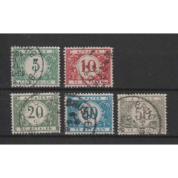 1919 - Postage Due - COB TX26/31 - SCOTT J17/21 - Perf. 14x14